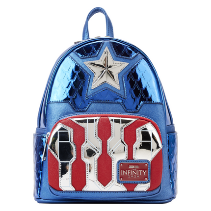 Shine Captain America Cosplay - Mini Backpack Loungefly Zainetto