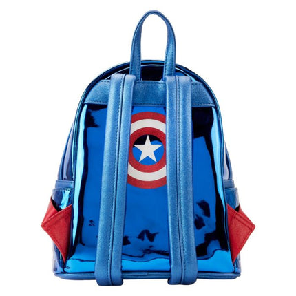 Shine Captain America Cosplay - Mini Backpack Loungefly Zainetto