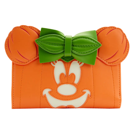 Glow Face Pumpkin Minnie - Wallet LoungeFly Disney