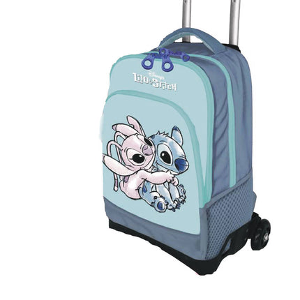 Stitch Sac à dos d'école de chariot avec roues 2023 2024 Disney