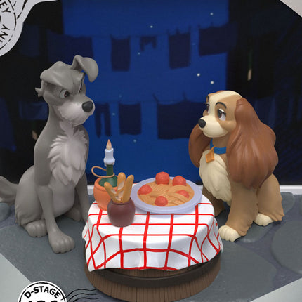 Lady And The Tramp Disney 100th Anniversary D-Stage PVC Diorama 12 cm  136