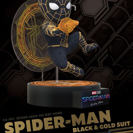 Spider-Man Black and Gold Suit Spider-Man: No Way Home Egg Attack Figure 18 cm