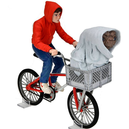 ET pozaziemska figurka Elliott &amp; ET na rowerze 13 cm NECA 55065